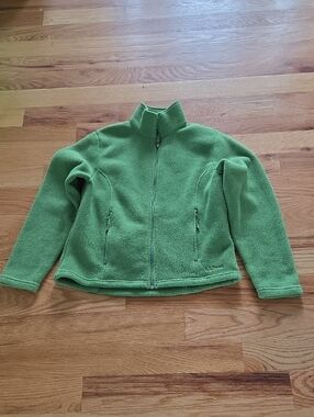 L.L. Bean Pasture Green Full-Zip Fleece Jacket Size Small
